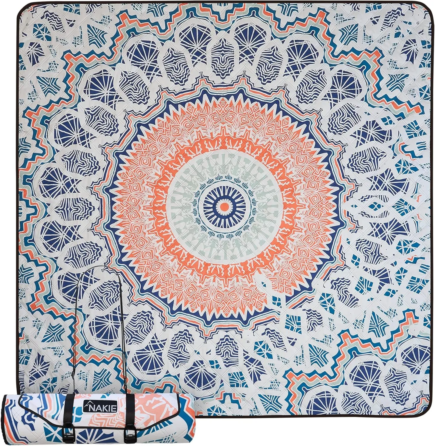 Picnic Blanket - Extra Large, Waterproof, Machine Washable, Easy Storage. Perfect for Camping, Picnics & Outdoor, Children by The Beach or Playing with Dog, 2m x 2m cm (Sound of Summer)