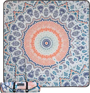 Picnic Blanket - Extra Large, Waterproof, Machine Washable, Easy Storage. Perfect for Camping, Picnics & Outdoor, Children by The Beach or Playing with Dog, 2m x 2m cm (Sound of Summer)