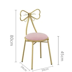 Pink and gold butterfly stool