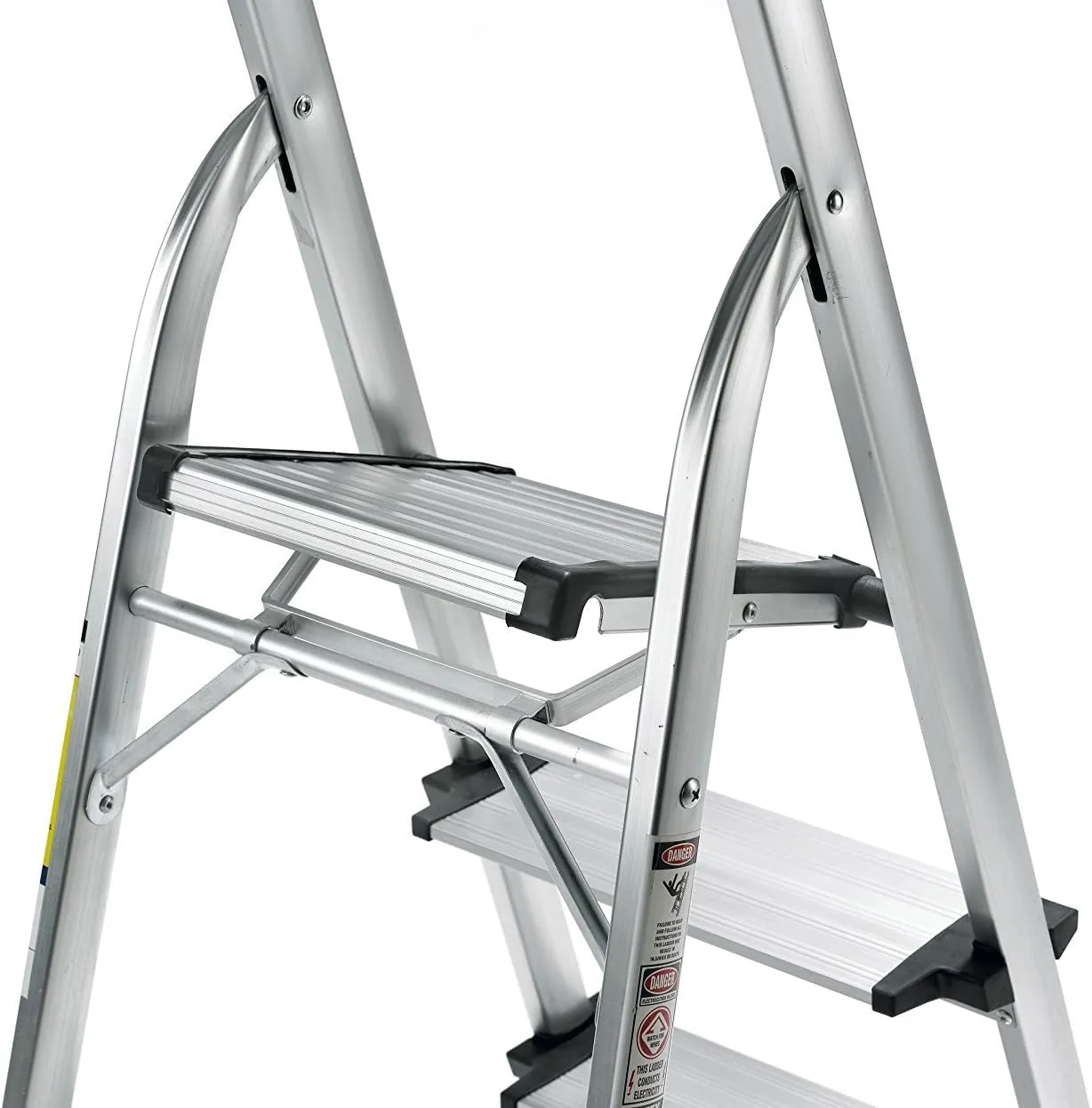 Polder LDR-3500RM Ultralight 3-Step Stool, 52.5" Tall, 24.5" Top Step, Aluminum