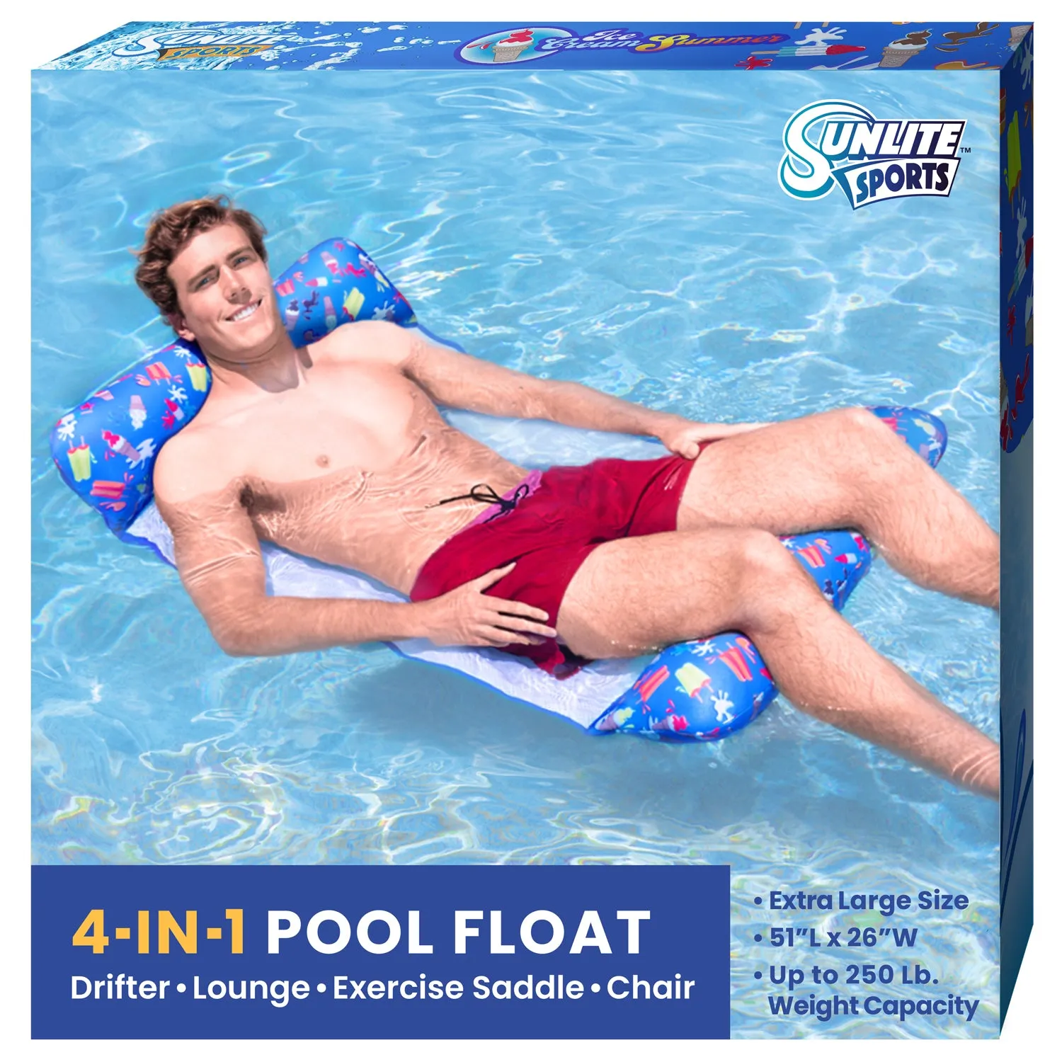 Pool Hammock Blue XL