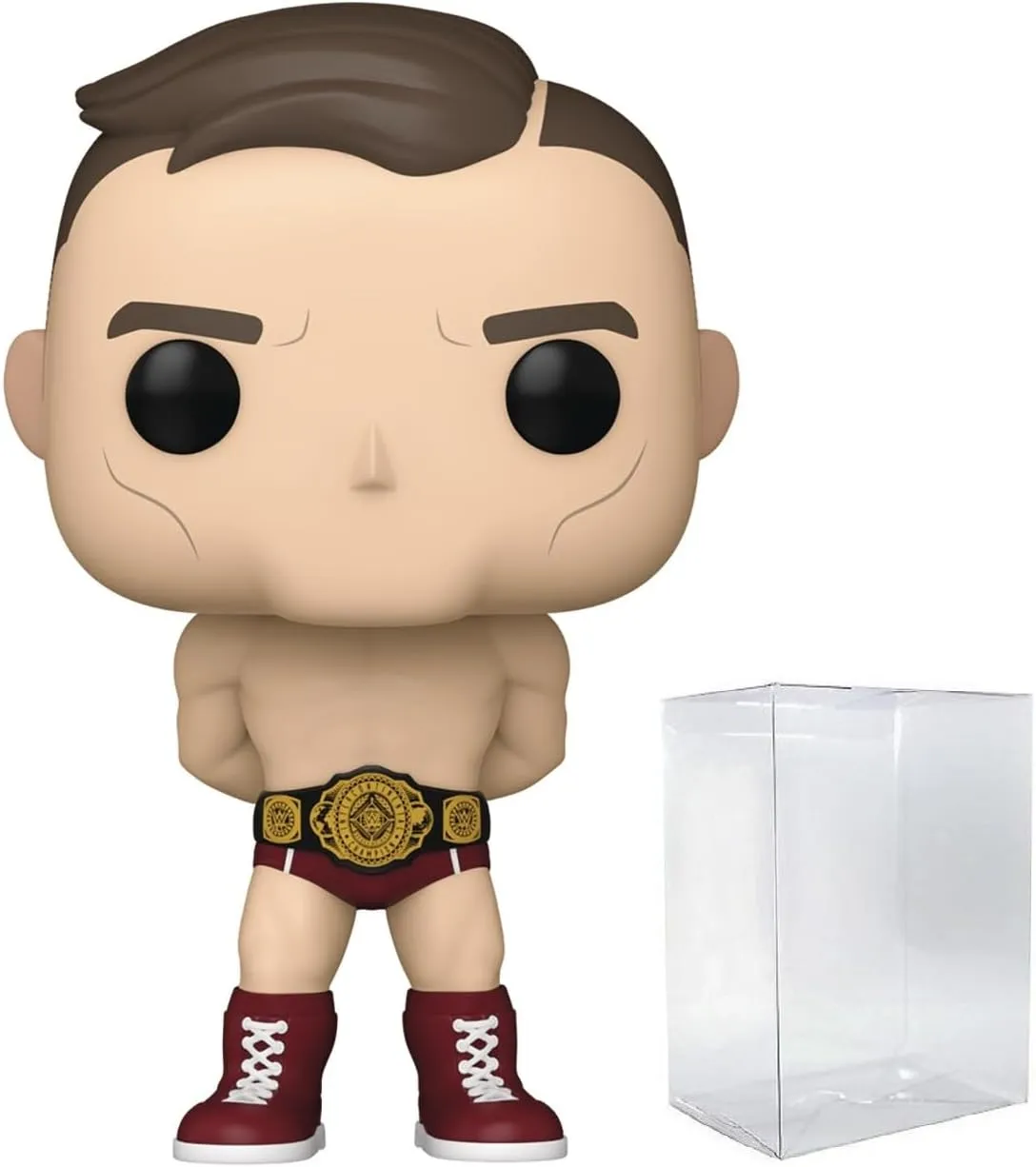 POP WWE: Gunther Funko Vinyl Figure (Bundled with Compatible Box Protector Case), Multicolor, 3.75 inches
