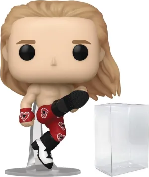 POP WWE: Heartbreak Kid - Shawn Michaels Funko Vinyl Figure (Bundled with Compatible Box Protector Case), Multicolor, 3.75 inches