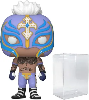 POP WWE: Rey Mysterio Funko Pop! Vinyl Figure (Bundled with Compatible Pop Box Protector Case) Multicolored 3.75 inches