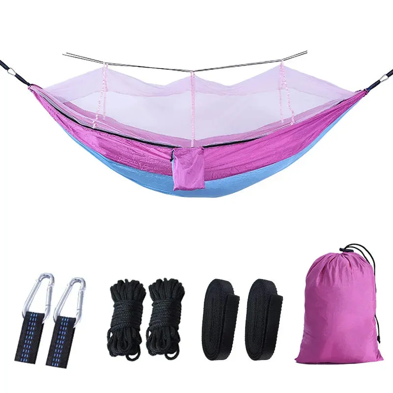 Portable 2-Person Hammock with Mosquito Net