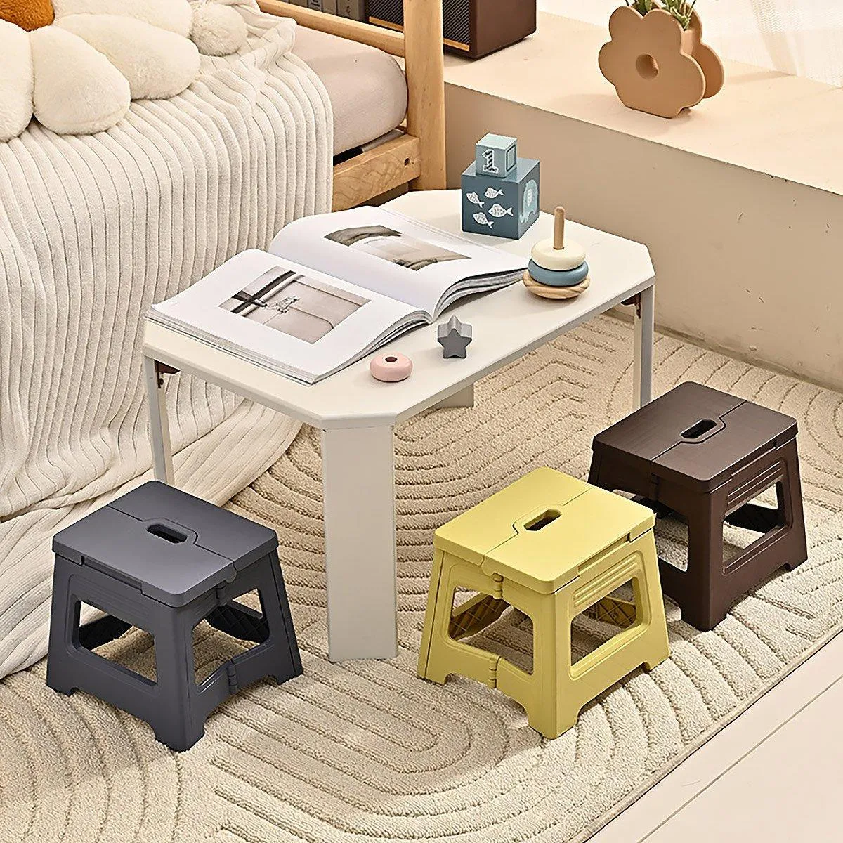 Portable Adjustable Folding Plastic Stool Retractable Outdoor Fishing Chair