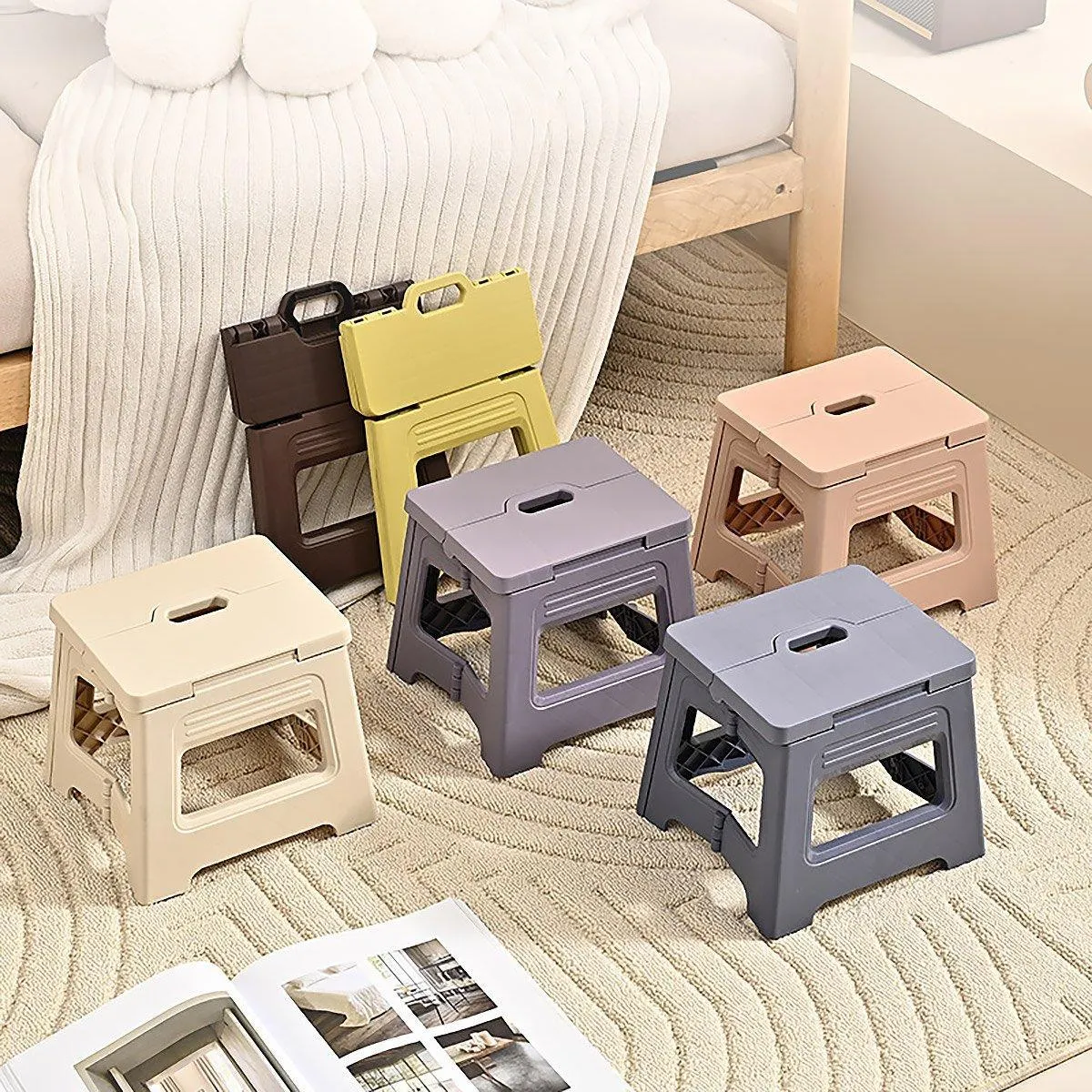 Portable Adjustable Folding Plastic Stool Retractable Outdoor Fishing Chair