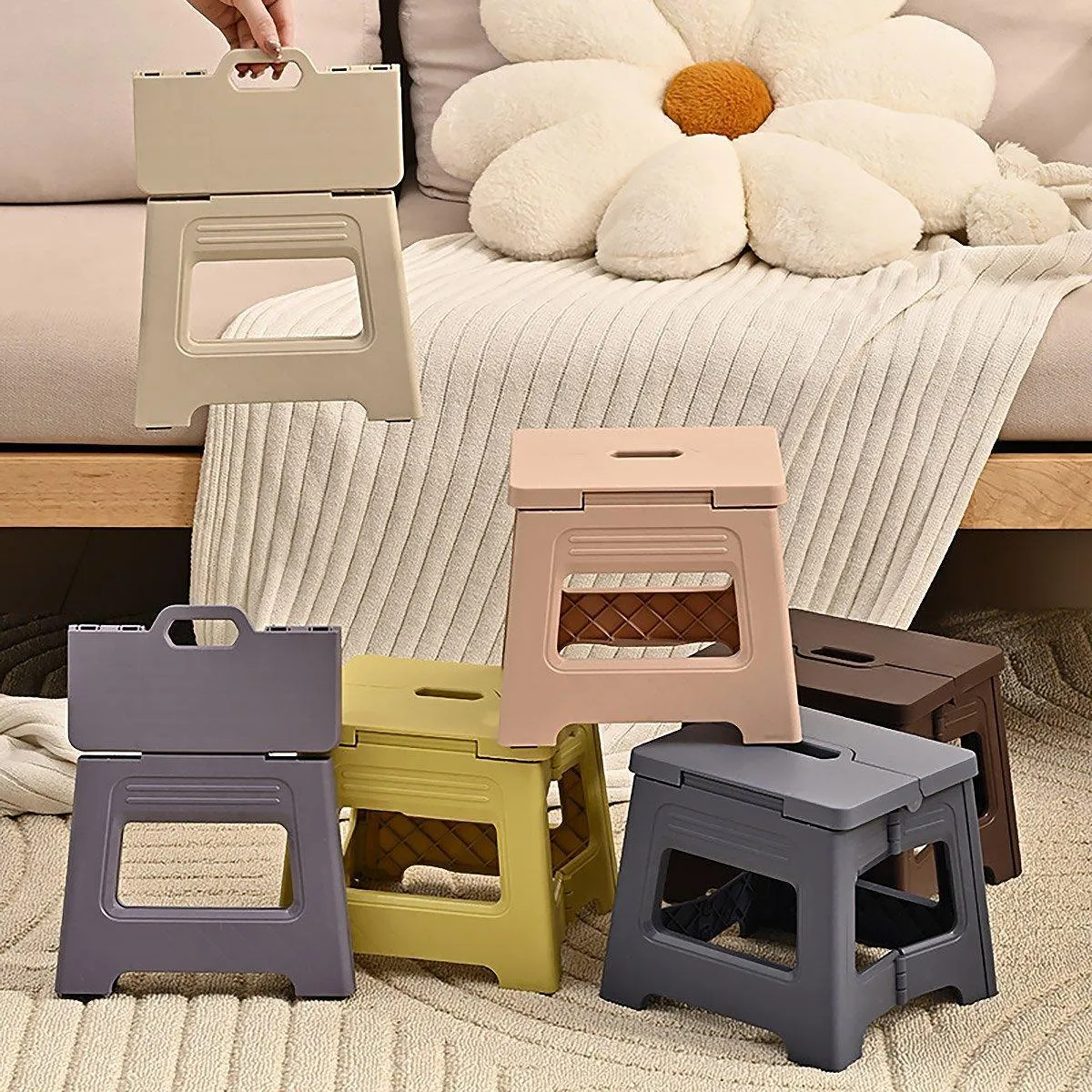 Portable Adjustable Folding Plastic Stool Retractable Outdoor Fishing Chair