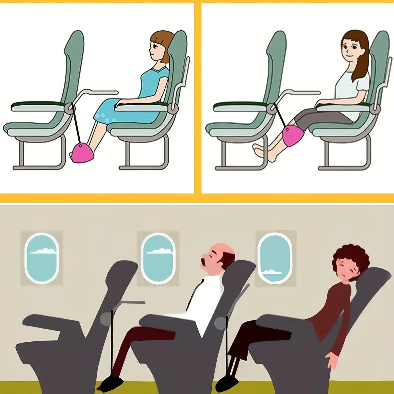 Portable Airplane Footrest Hammock – Adjustable & Lightweight for Ultimate Travel Comfort