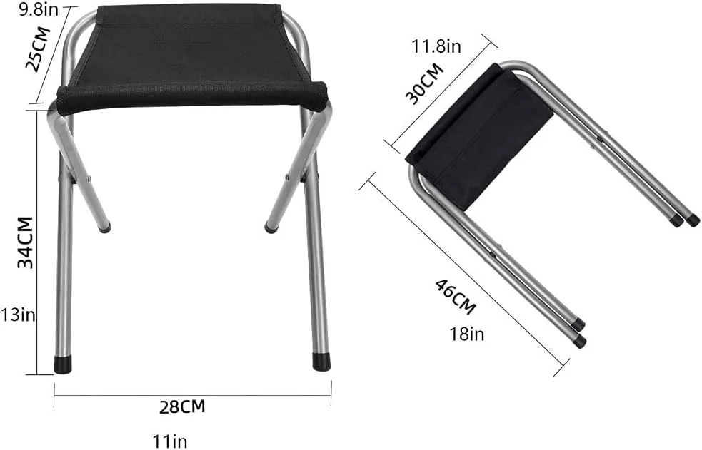 Portable Camping Chair Portable Camping Stool Compact Folding Stool, Suitable for Camping, Fishing, Gardening, Traveling and Beach Camping, Beach, Fishing (Color : B)