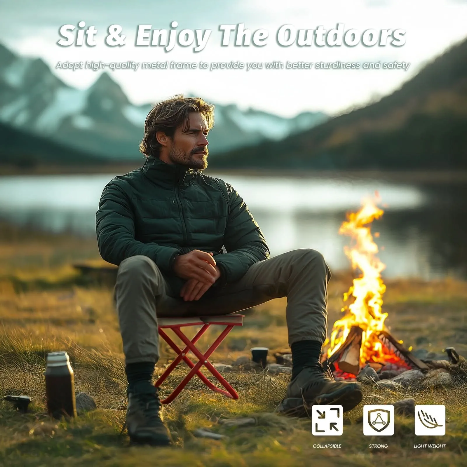 Portable Folding Camping Stool – Lightweight & Compact Travel Chair