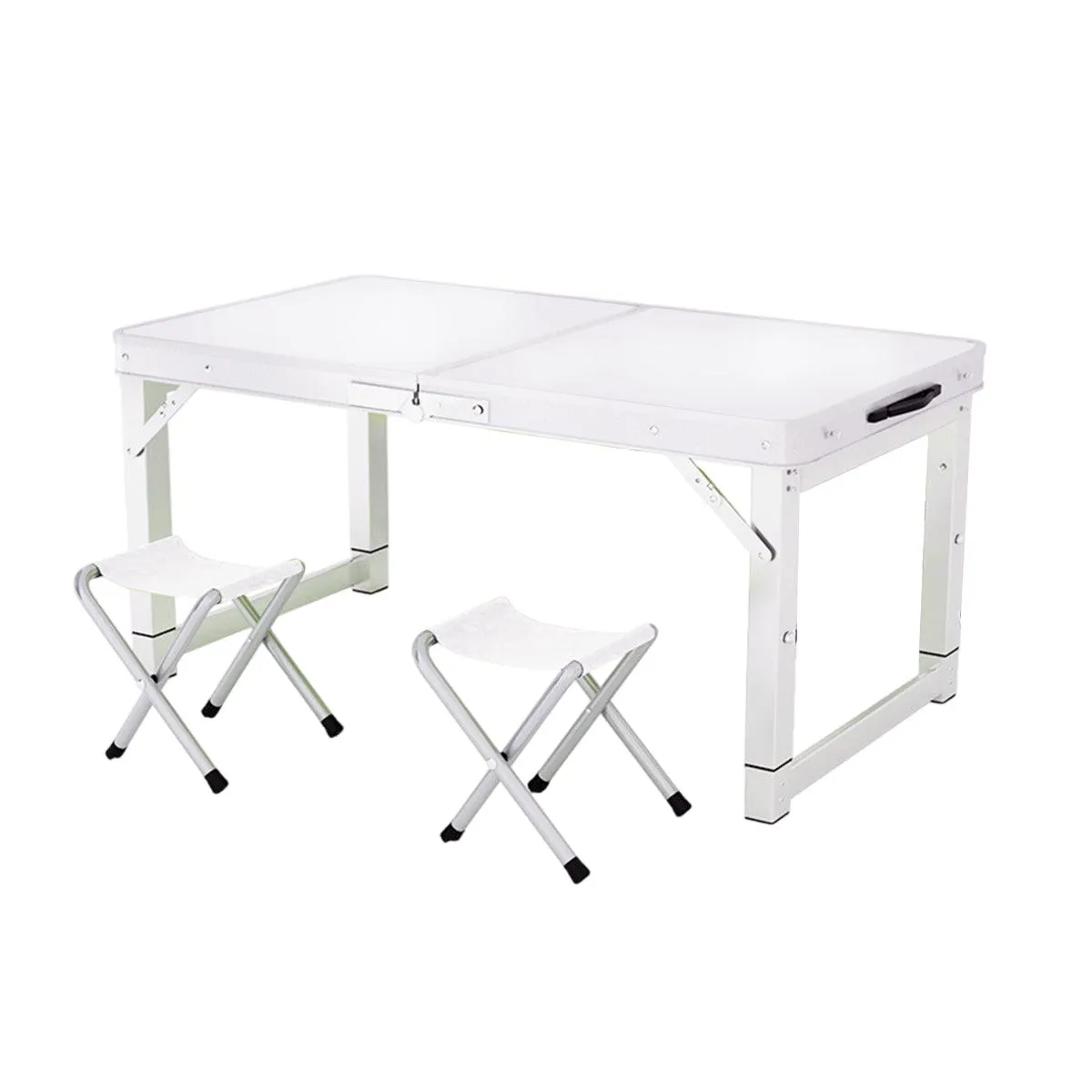Portable Folding Picnic Camping Set Aluminium Table with 2 Foldable Chairs BBQ