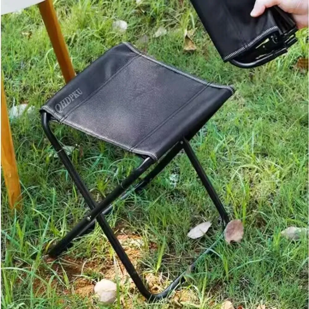 Portable Folding Stool, 12.5 Inch Camping Stool with Carry Bag, for Travel, Hiking, BBQ, Fishing, Hold Up to 450lbs (Size : 16in)