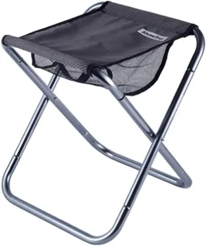 Portable Folding Stool Aluminum Alloy Foldable Chair for Outdoor Camping Fishing Hiking (Gray)