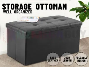 Portable Ottoman Storage 76cm "Black"