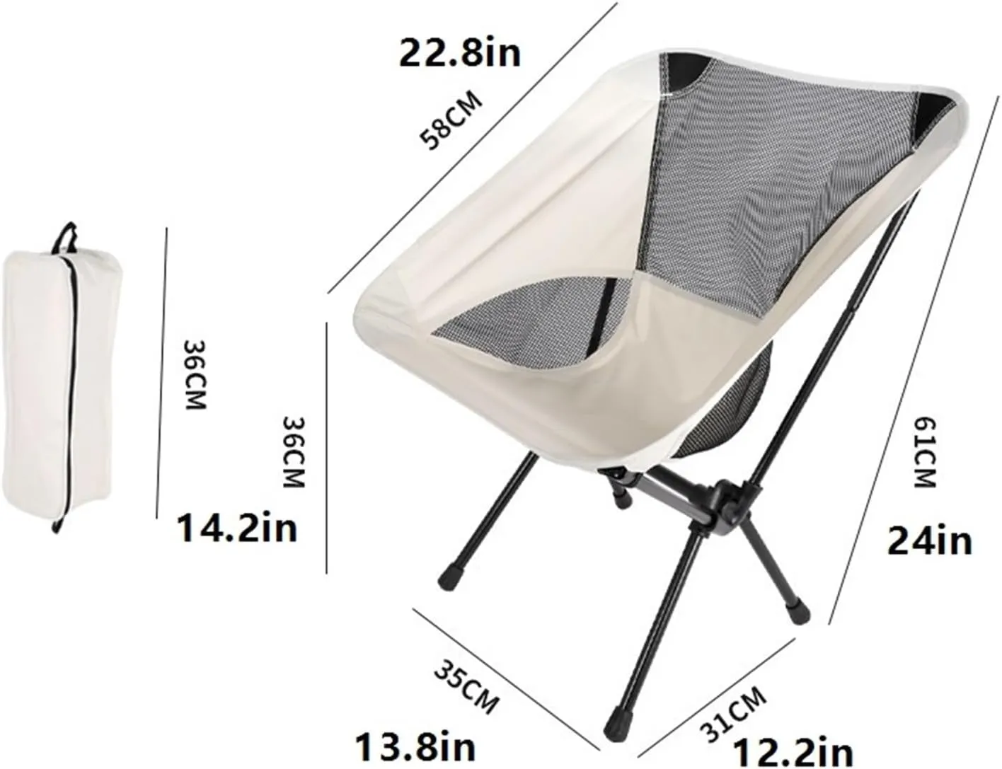 Portable Stool Portable Folding Chair Can Be Stored Fishing Small Stool Painting Sketching Backrest Chair Breathable Mesh Picnic Chair Folding Stool(Blue,13.8 * 12.2 * 24in)