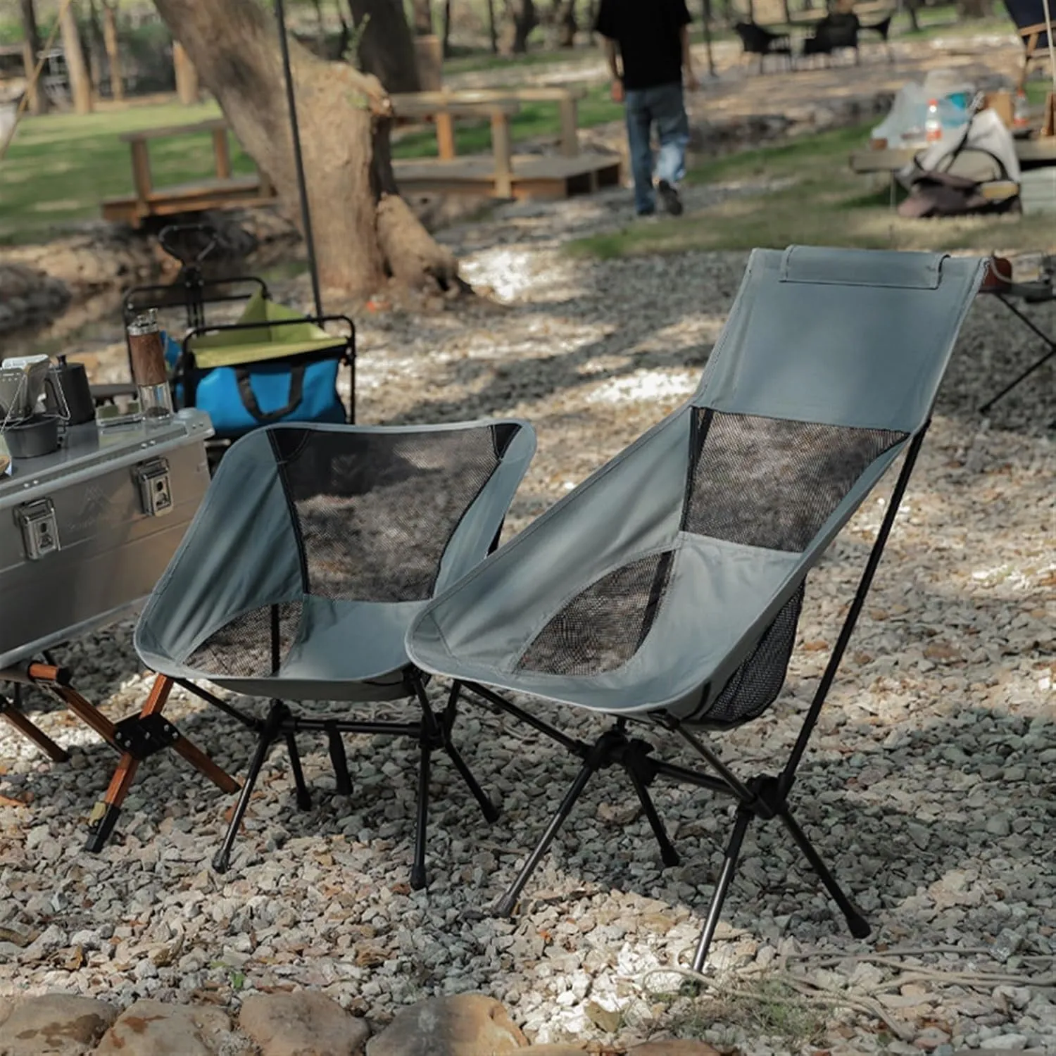 Portable Stool Portable Folding Chair Can Be Stored Fishing Small Stool Painting Sketching Backrest Chair Breathable Mesh Picnic Chair Folding Stool(Blue,14.6 * 13.2 * 34.6in)