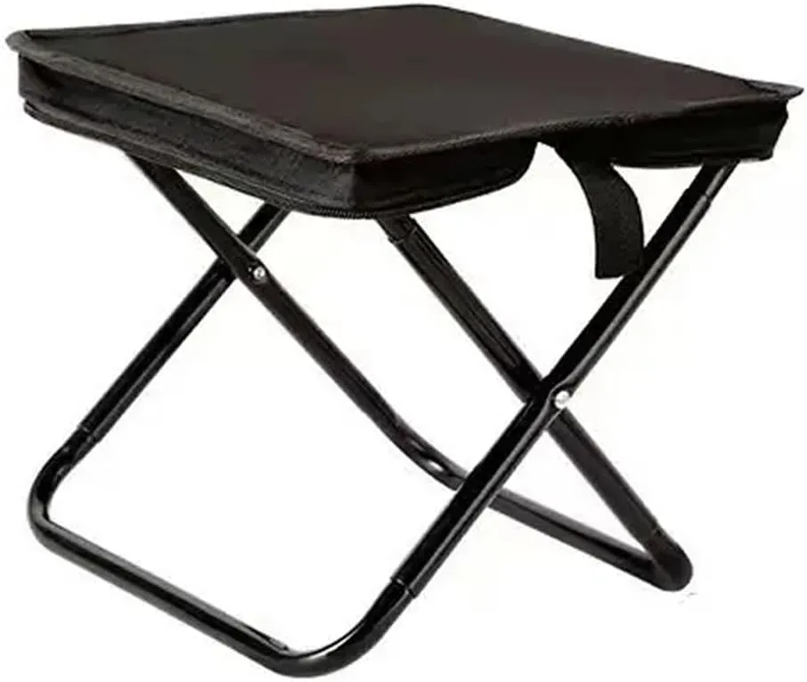 Portable Stool, Small Handbag-Style Folding Camping Stool, 13" Aluminum Ultralight Backpacking Stool, Multifunctional Thickened 300 LBS Load, Suitable for Hiking and Long Queues