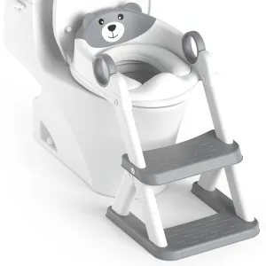 Potty Training Seat, Upgrade Toddler Toilet Seat for Kids Boys Girls, 2 in 1 Potty Training Toilet, Splash Guard Anti-Slip Pad Step Stool