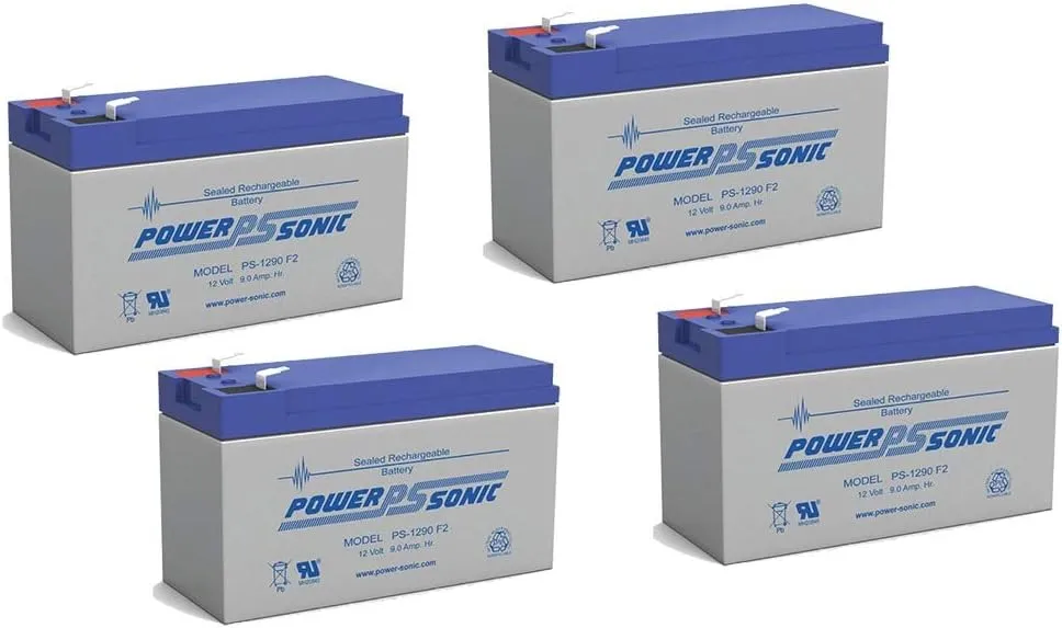 Power Sonic 12V 9AH SLA Battery Replaces CP1290 6-DW-9 HR9-12 PS-1290F2-4 Pack