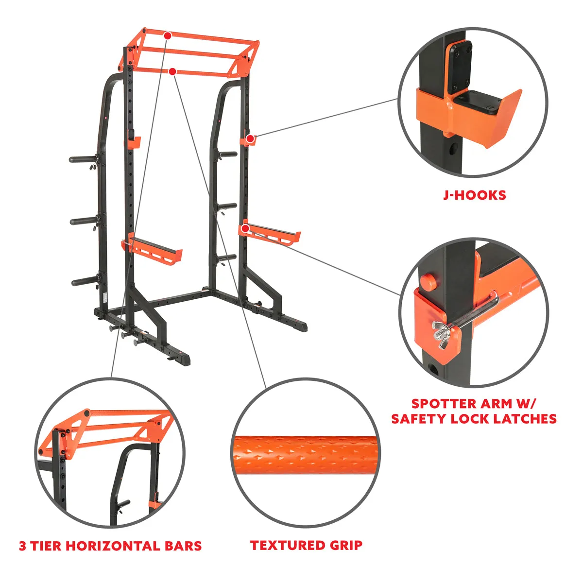 Power Zone Premium Heavy Duty Multifunction Squat Power Rack