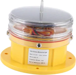 Precise Solar Power LED Boat Beacon Light 360° Lighting for Marine Dock Barge Safety - Plastic - LSC Model, Suitable for Marine Waterways