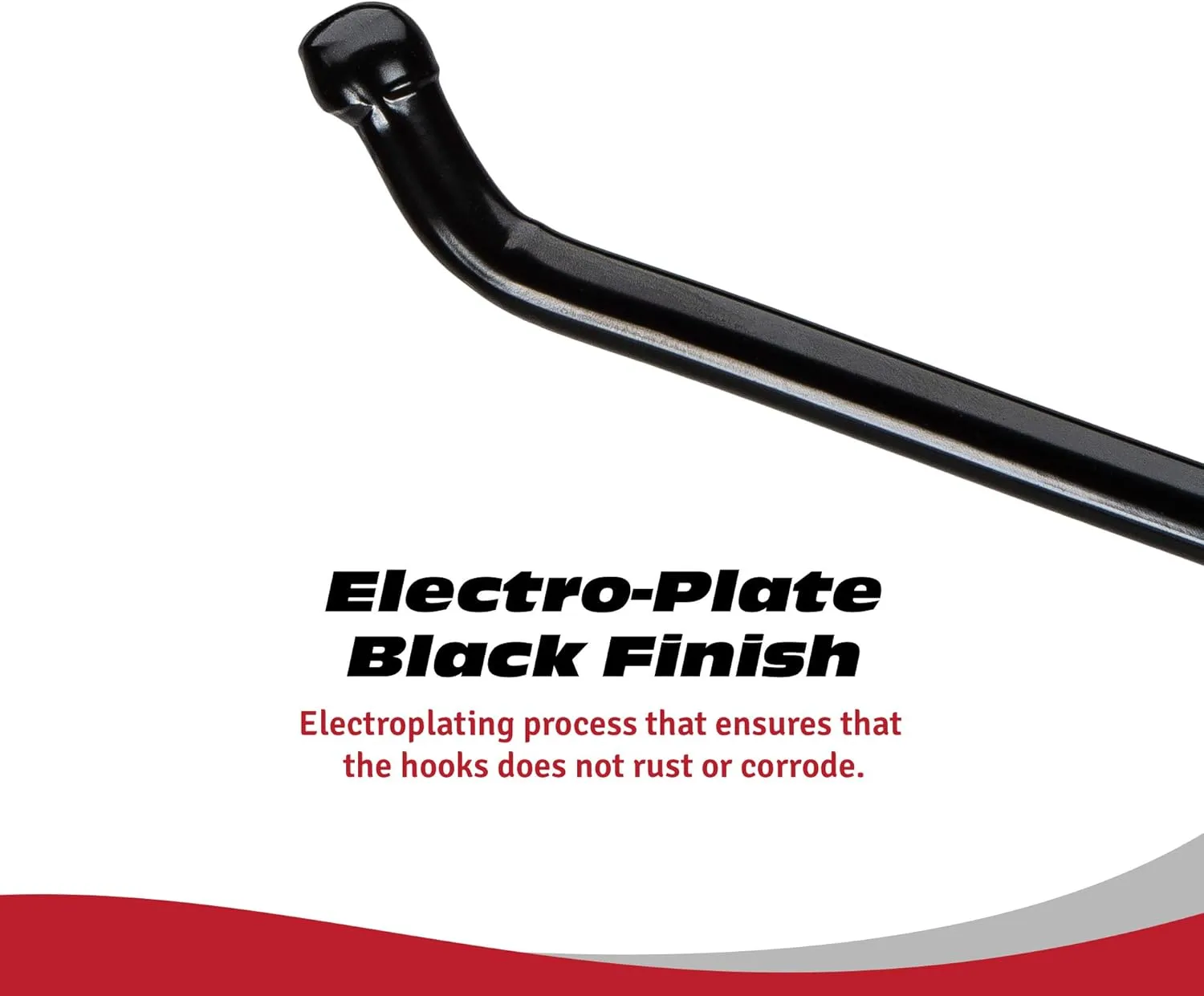 Presa Heavy Duty Black Steel Peg Board Shelving Hooks, 2-Inch, 50-Pack