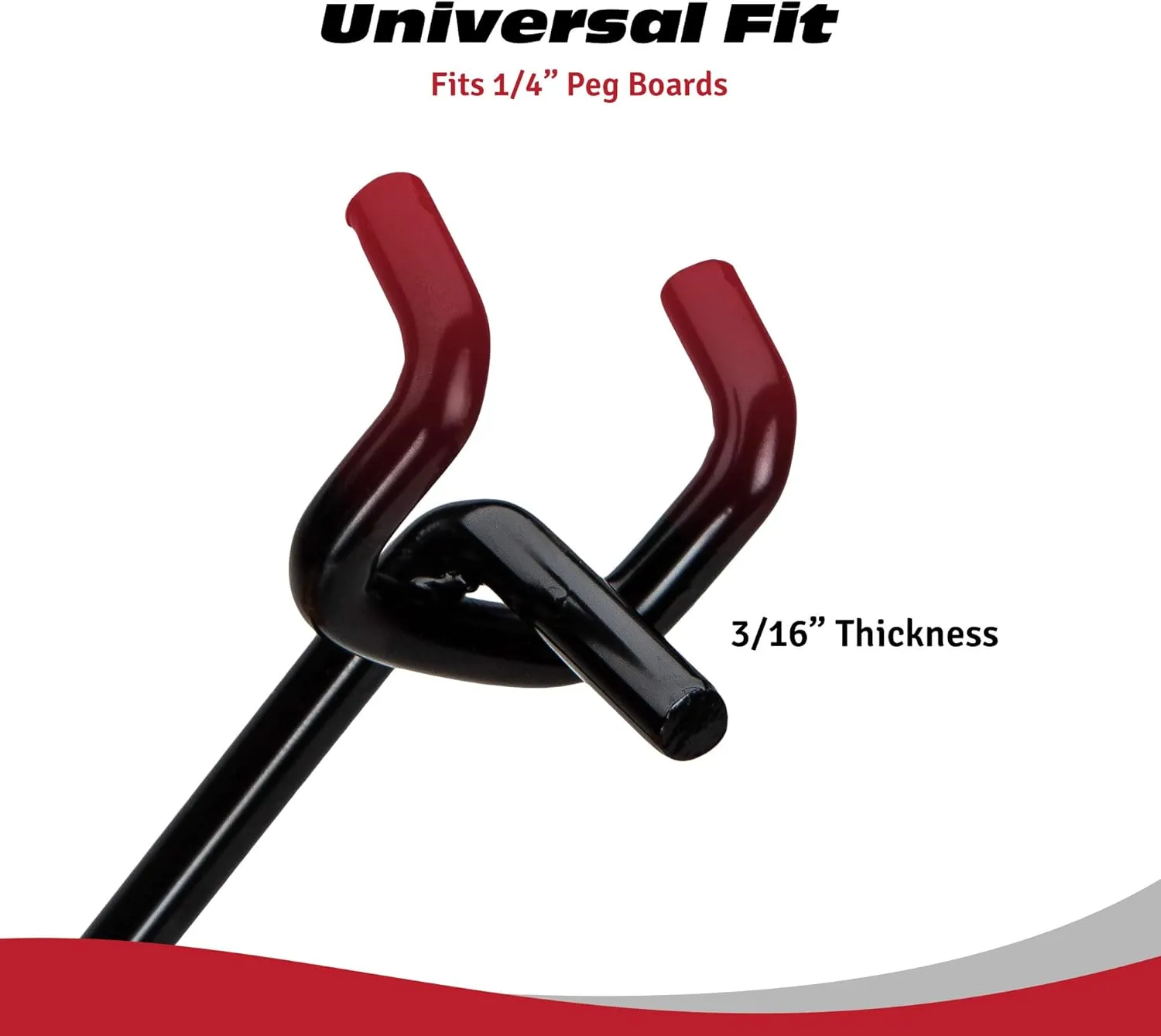 Presa Heavy Duty Black Steel Peg Board Shelving Hooks, 2-Inch, 50-Pack