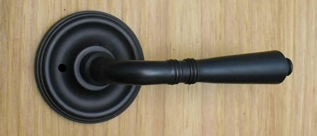 Providence by FPL- Solid Brass Privacy Lever Set for Bedroom/Bathroom Doors, 2-3/8" Backset, Oil Rubbed Bronze Finish