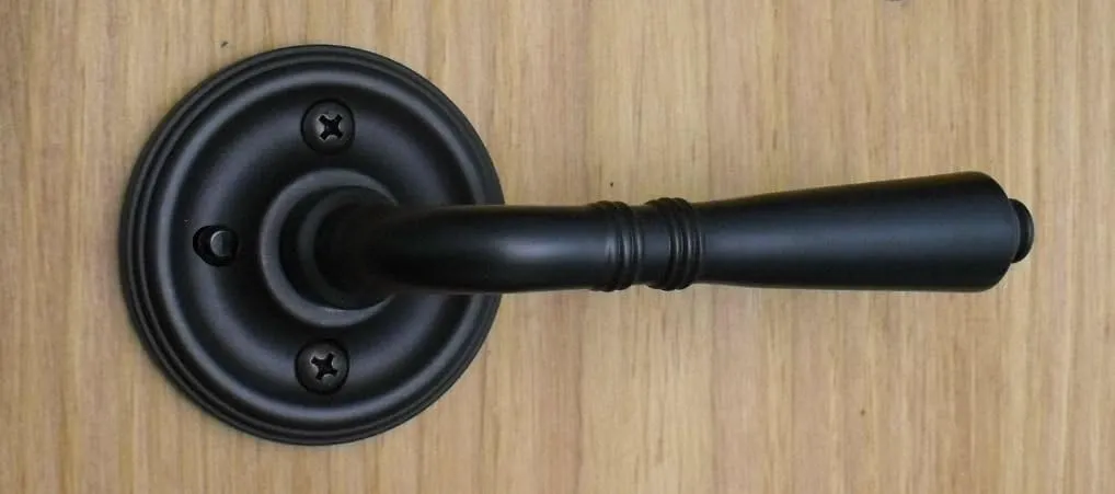 Providence by FPL- Solid Brass Privacy Lever Set for Bedroom/Bathroom Doors, 2-3/8" Backset, Oil Rubbed Bronze Finish