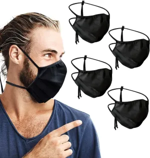 PURIAN Big Mask Adult XL (Extra Large) Beard Mask for Men, Face Mask with Black Straps include Quick Fit Cord Lock Toggles for All Day Use