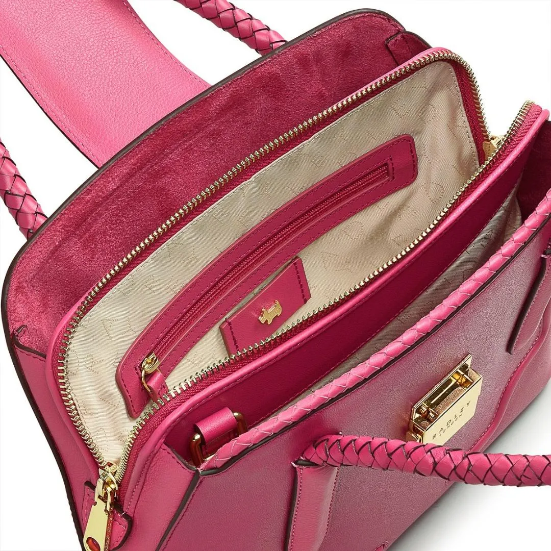 Radley Liverpool Street 2.0 Weave Small Ziptop Multiway Bag - Coulis