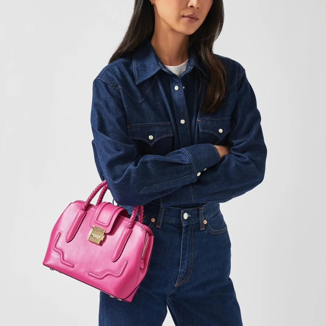 Radley Liverpool Street 2.0 Weave Small Ziptop Multiway Bag - Coulis