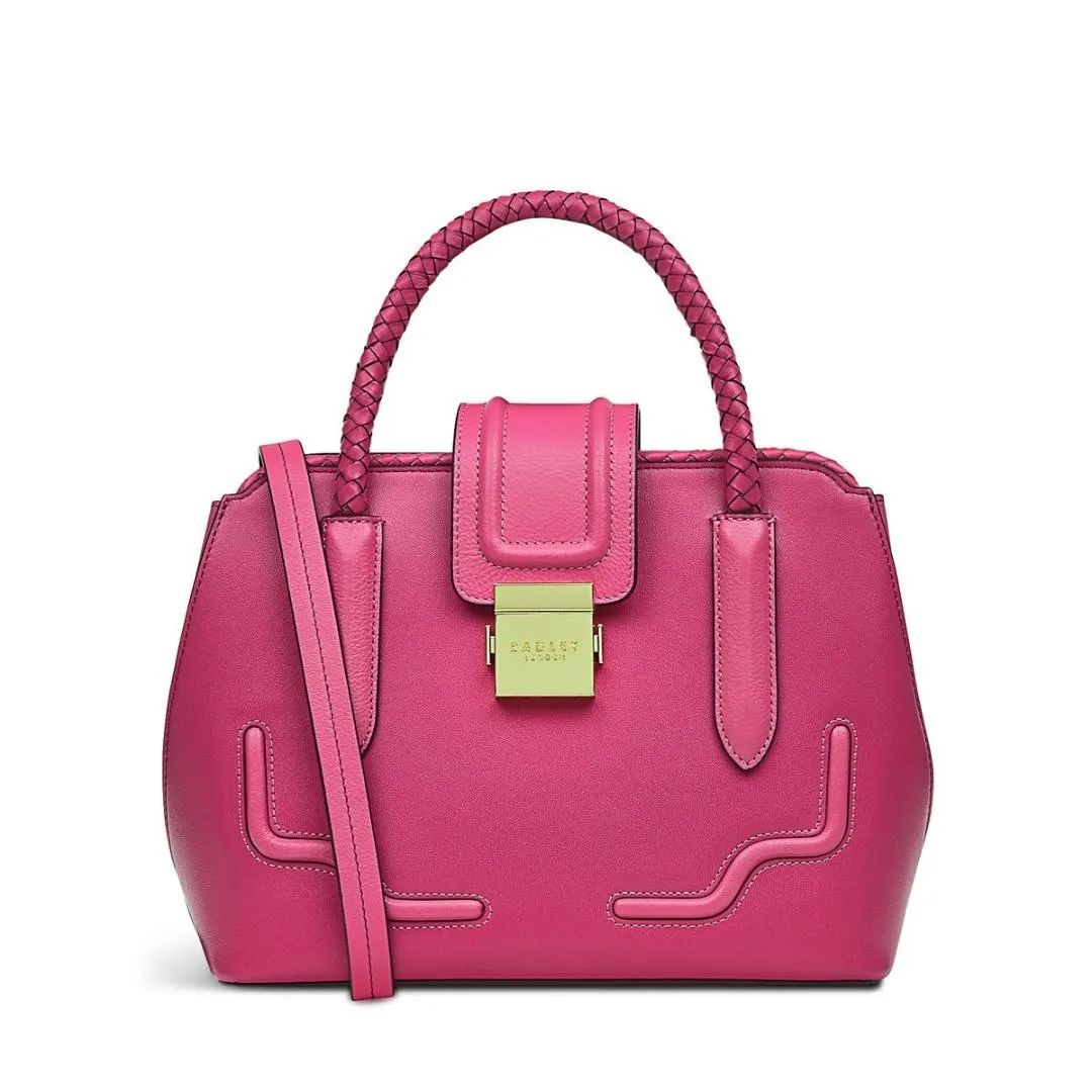 Radley Liverpool Street 2.0 Weave Small Ziptop Multiway Bag - Coulis