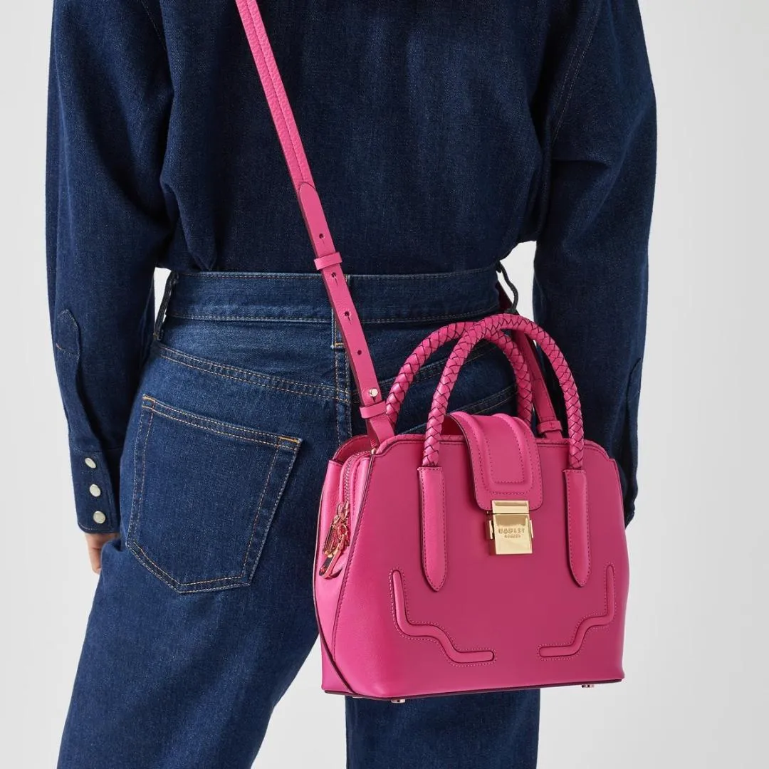 Radley Liverpool Street 2.0 Weave Small Ziptop Multiway Bag - Coulis