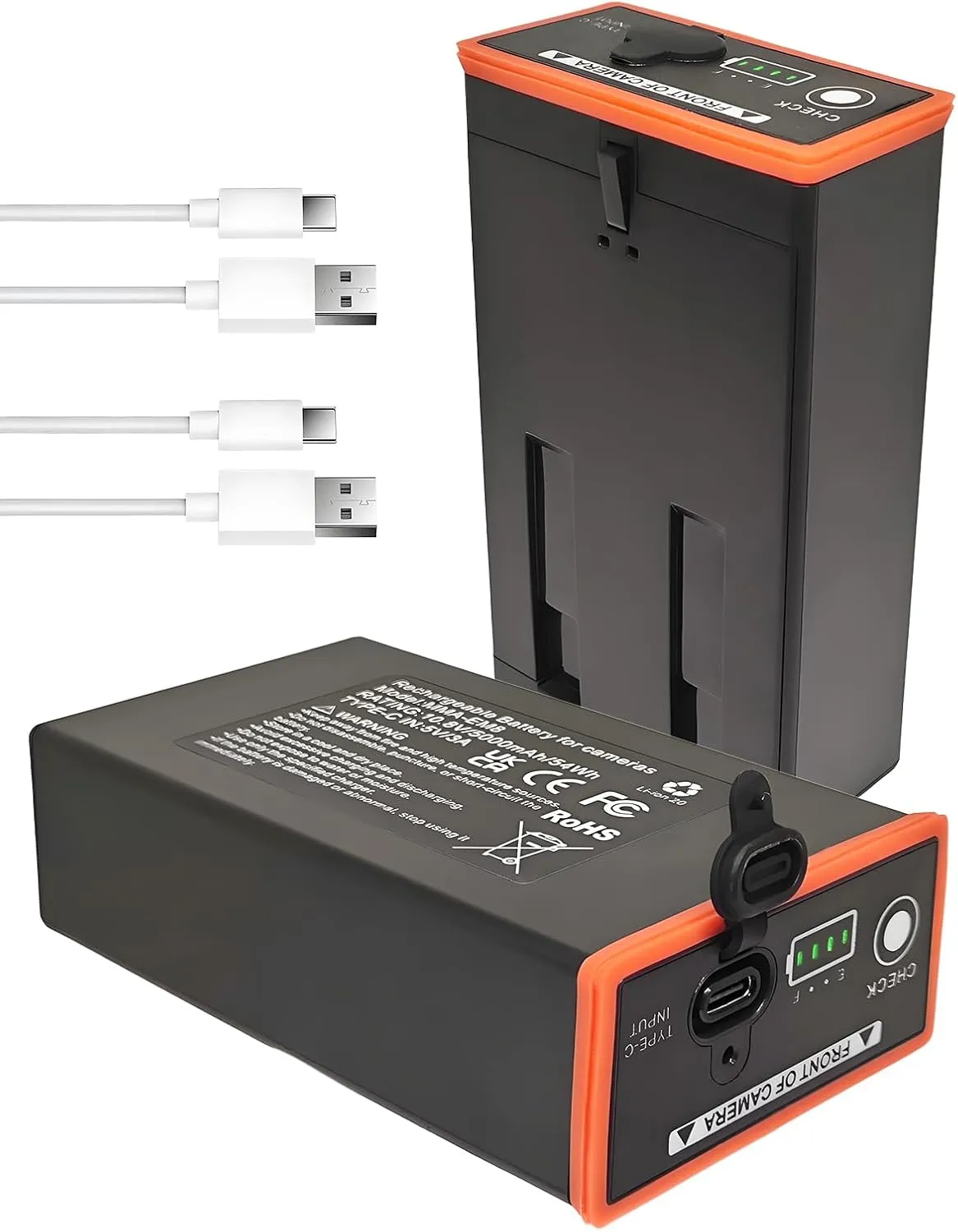 Rechargeable Battery Pack for Moultrie Edge - 2 Pack Power Mag Lithium-Ion Battery for Edge, Edge Pro, Edge 2, Edge 2 Pro Mobile Cellular Trail Camera 5000mah