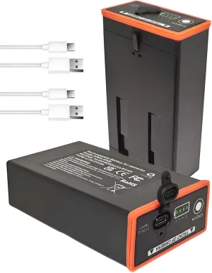 Rechargeable Battery Pack for Moultrie Edge - 2 Pack Power Mag Lithium-Ion Battery for Edge, Edge Pro, Edge 2, Edge 2 Pro Mobile Cellular Trail Camera 5000mah