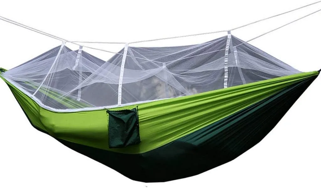 Recreation Portable Outdoor Hammock with Mosquito Net Camping Hanging Bed Swing Double Chair Hanging Bed Bearing Capacity Reaches 300kg Gifts for Hikers