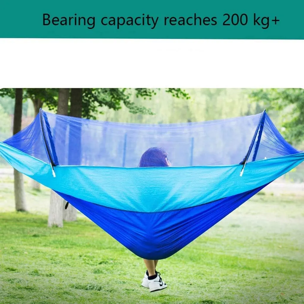 Recreation Portable Outdoor Hammock with Mosquito Net Camping Hanging Bed Swing Double Chair Hanging Bed Bearing Capacity Reaches 300kg Gifts for Hikers