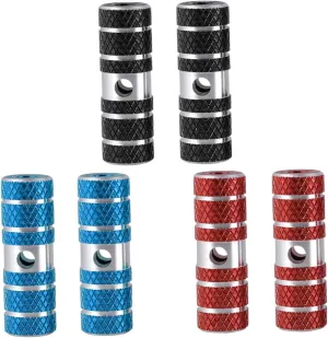 Red Aluminum Alloy Stunt Pegs for Mountain Bike Durable Bike Cylinder Seat Axle Pegs for and Dirt Biking