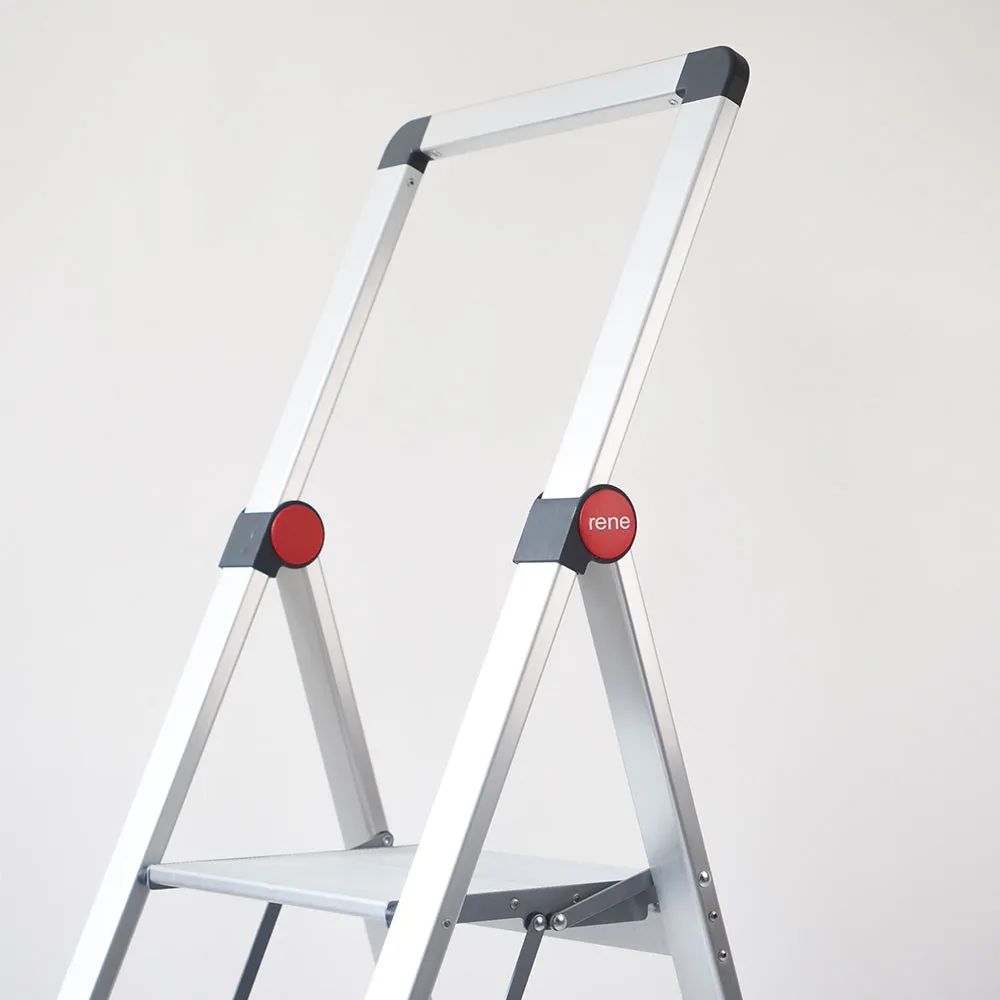 RENE Hashigo Ultra Slim 3-Step Stool Handle (Silver)