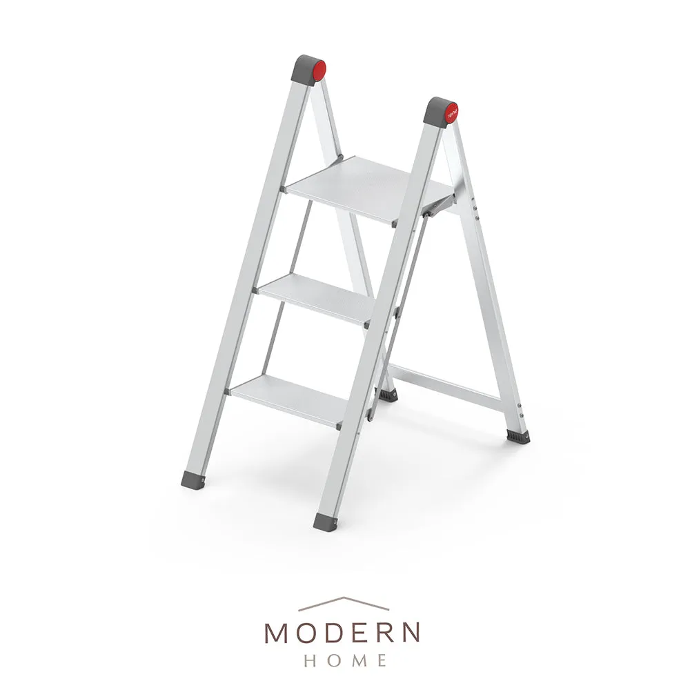 RENE Hashigo Ultra Slim 3-Step Stool (Silver)