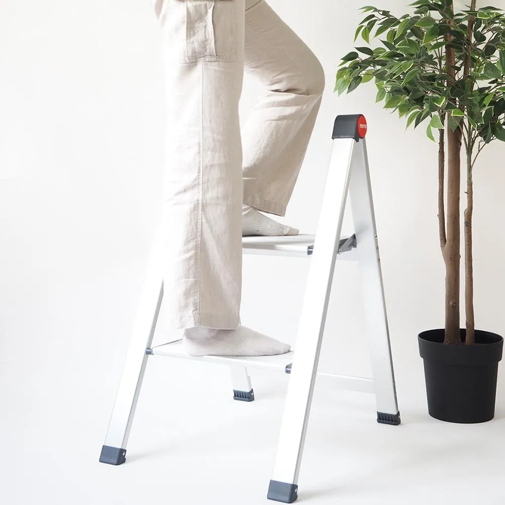 RENE Hashigo Ultra Slim 3-Step Stool (Silver)