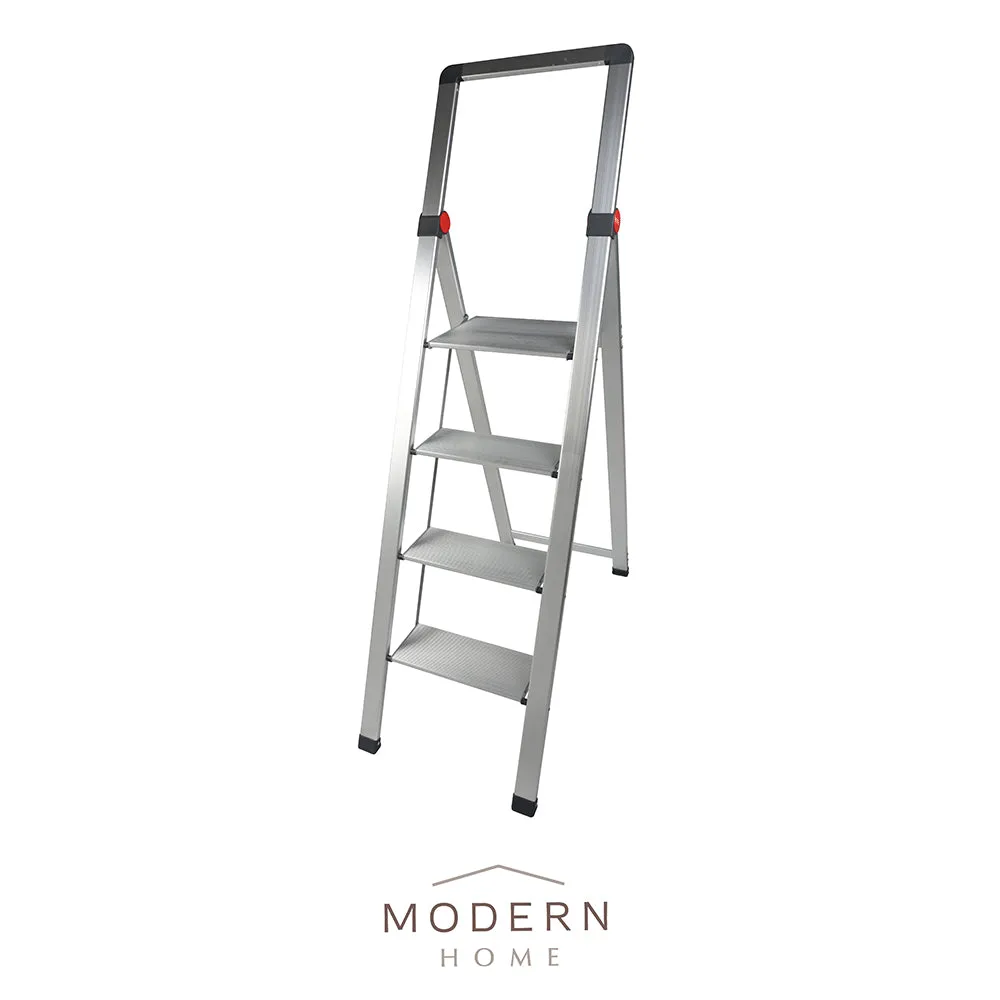 RENE Hashigo Ultra Slim 4-Step Stool Handle (Silver)