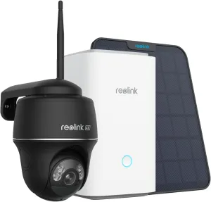 REOLINK Home Hub with Argus PT Ultra Black - 360° Pan Tilt Solar Battery Outdoor Camera with 8MP Color Night Vision, 64GB microSD Card Included, Encrypted Local Storage, No Monthly Fees