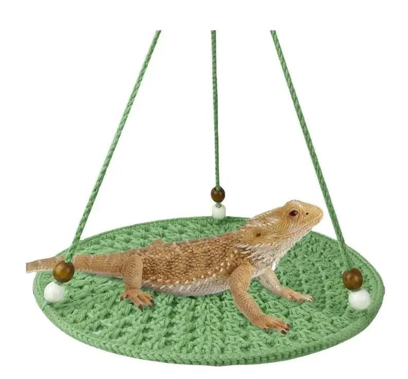 Reptile/Bearded Dragons Round Crocheted Net Hammock Bed
