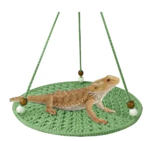 Reptile/Bearded Dragons Round Crocheted Net Hammock Bed