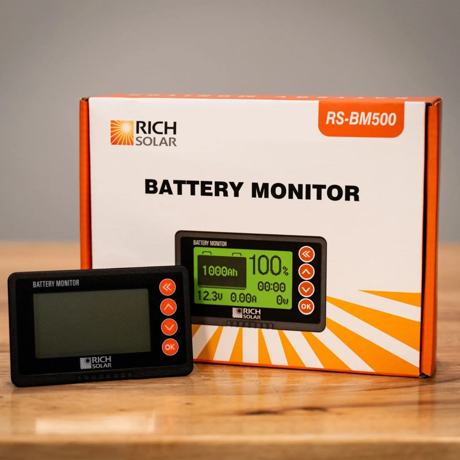 Rich Solar 500 Amp Battery Monitor With Shunt | 8~120V 500A Battery Monitor | Accurate Battery Status Monitor