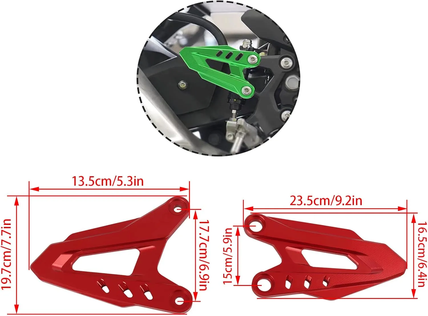 Rider Foot Peg Heel Guard Plates Motorcycle Footrest Pedal Protector Compatible with Kawasaki NINJA400 Z400 NINJA 400 500 NINJA e-1 Z e-1 Z 7 HYBRID