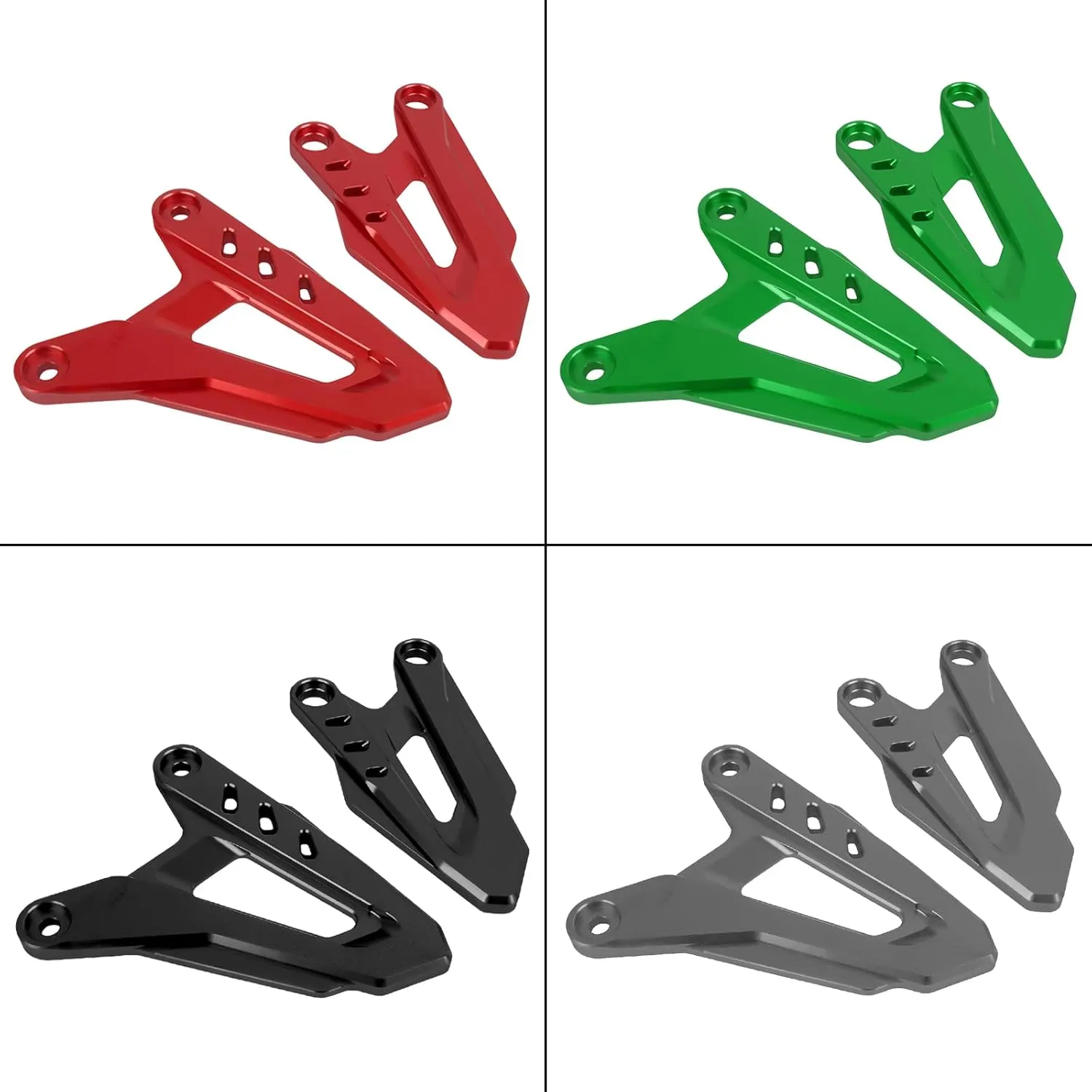 Rider Foot Peg Heel Guard Plates Motorcycle Footrest Pedal Protector Compatible with Kawasaki NINJA400 Z400 NINJA 400 500 NINJA e-1 Z e-1 Z 7 HYBRID